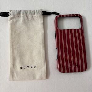Burga Burgundy Striped Phone Case IPhone 17 Pro Max